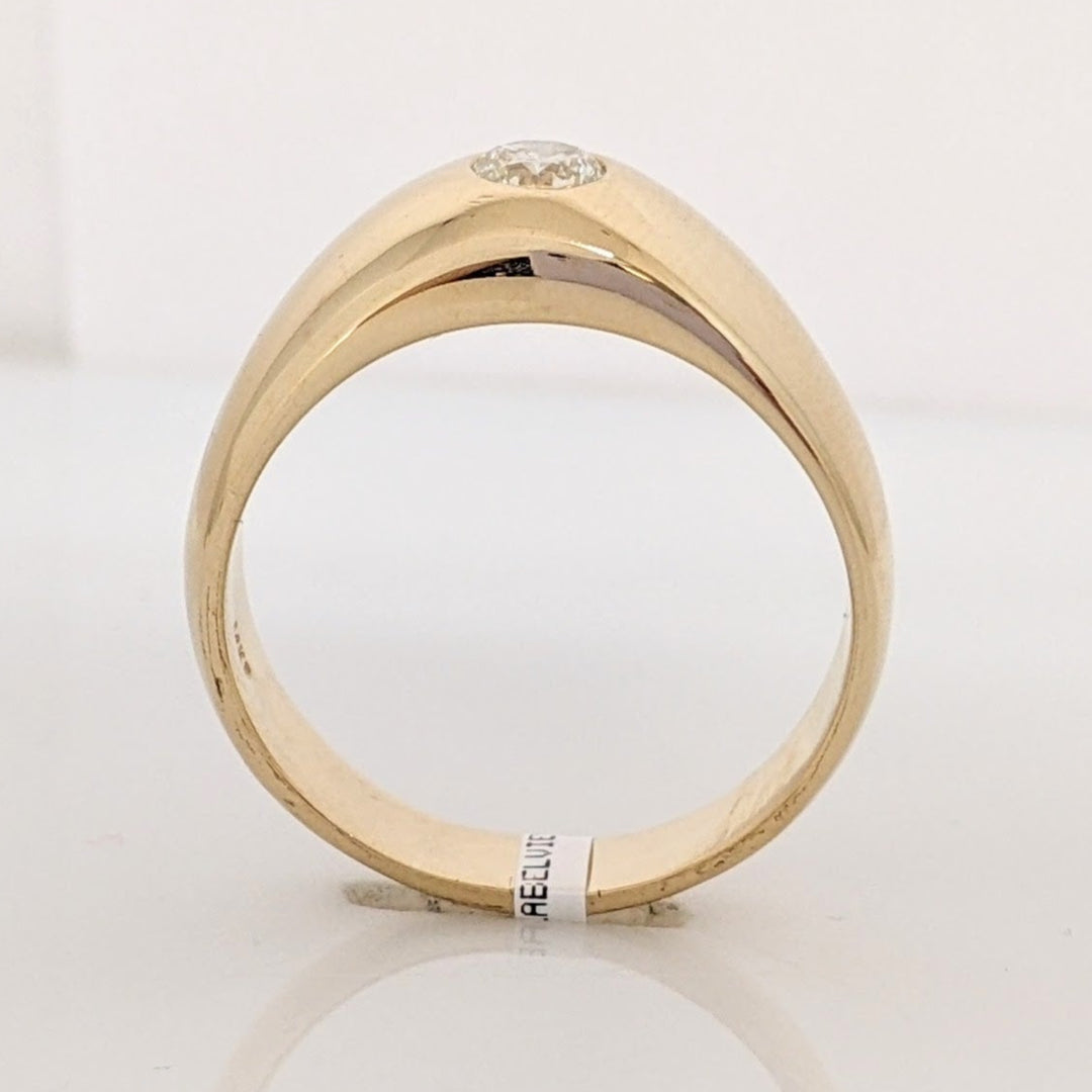 14K .30 CARAT TOTAL VS1 H DIAMOND RUND FLUSH SET ESTATE BAND 7.8 GRAMS