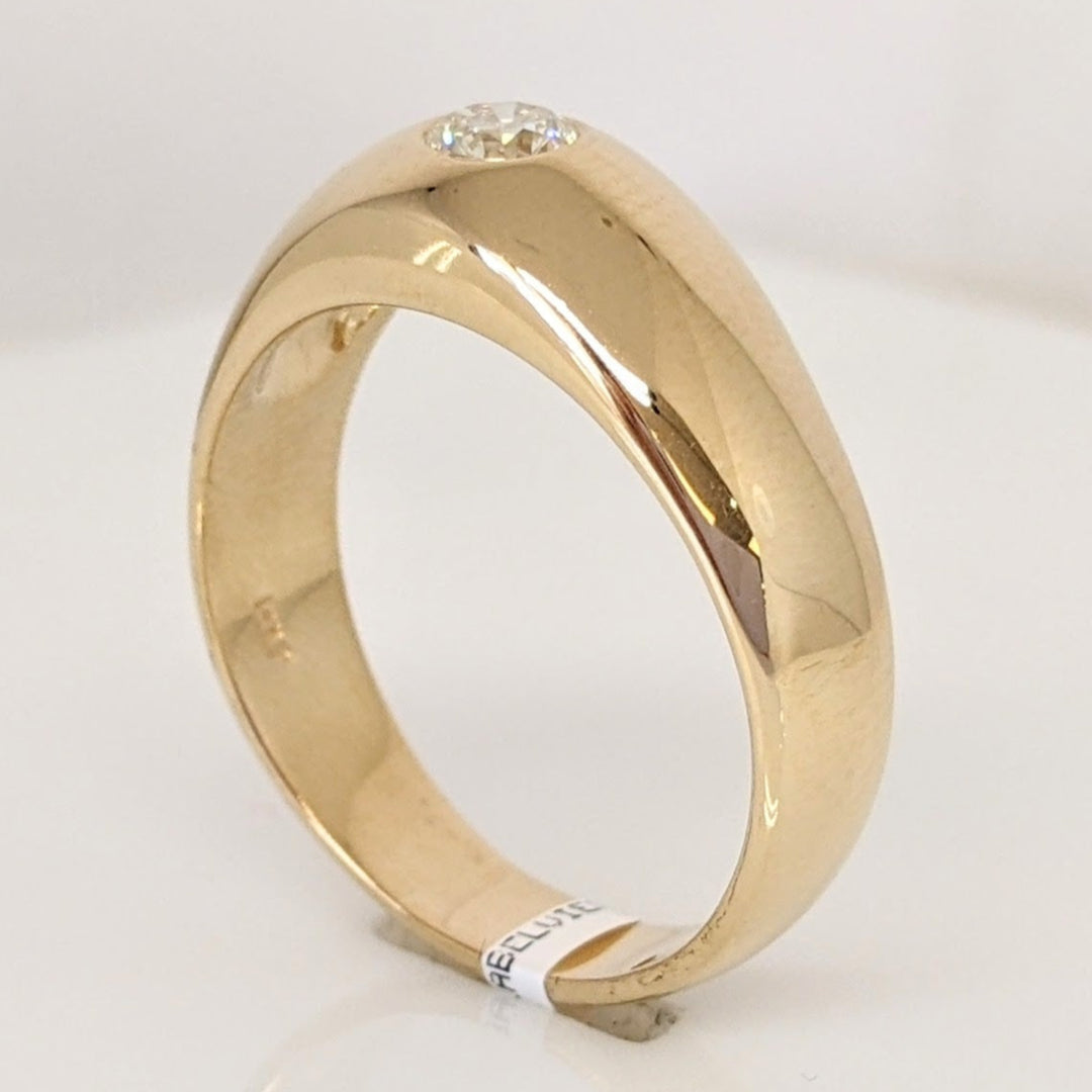 14K .30 CARAT TOTAL VS1 H DIAMOND RUND FLUSH SET ESTATE BAND 7.8 GRAMS