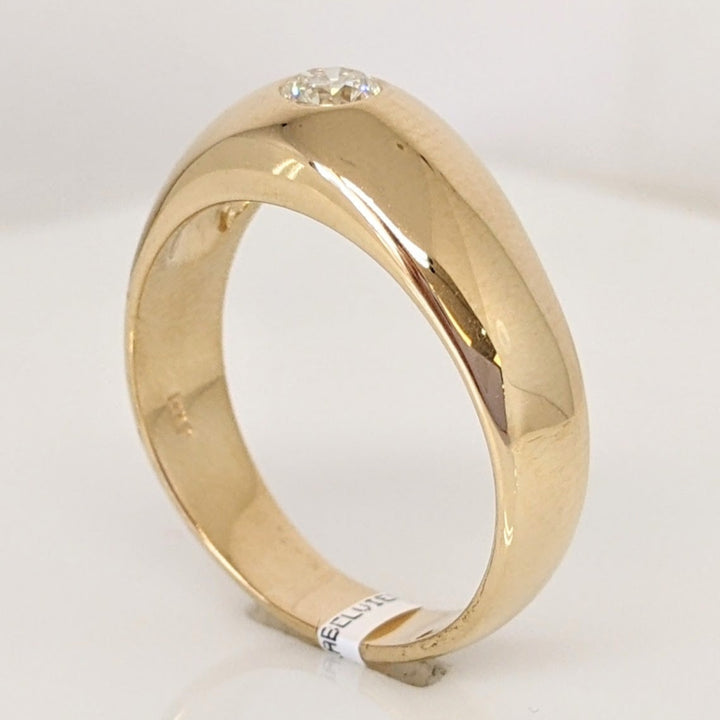 14K .30 CARAT TOTAL VS1 H DIAMOND RUND FLUSH SET ESTATE BAND 7.8 GRAMS