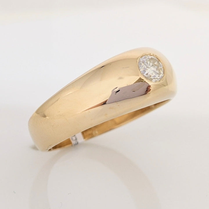 14K .30 CARAT TOTAL VS1 H DIAMOND RUND FLUSH SET ESTATE BAND 7.8 GRAMS