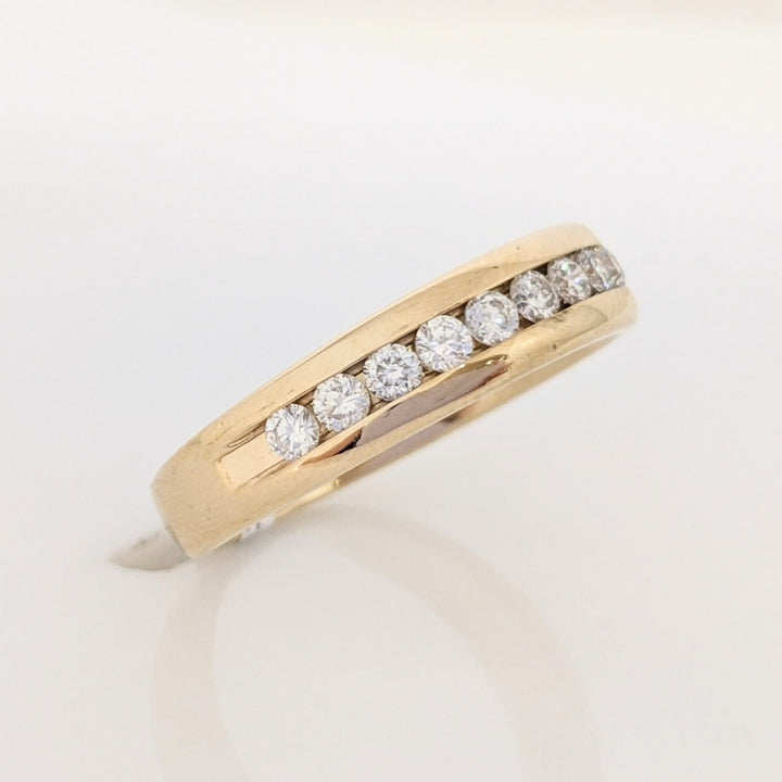 14K .38 CARAT TOTAL WEIGHT I1 I DIAMOND ROUND (12) CHANNEL SET ESTATE BAND 4.1 GRAMS