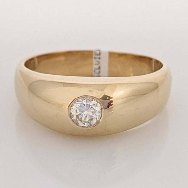 14K .30 CARAT TOTAL VS1 H DIAMOND RUND FLUSH SET ESTATE BAND 7.8 GRAMS