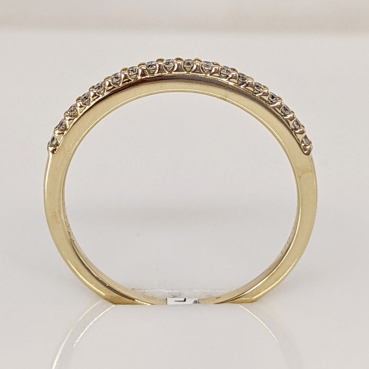 14K .25 CARAT TOTAL WEIGHT SI H-I DIAMOND ROUND (18) ESTATE PRONG BAND 1.7 GRAMS