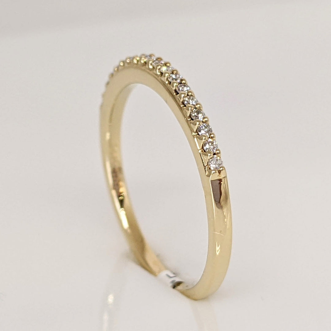 14K .25 CARAT TOTAL WEIGHT SI H-I DIAMOND ROUND (18) ESTATE PRONG BAND 1.7 GRAMS