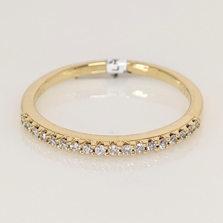 14K .25 CARAT TOTAL WEIGHT SI H-I DIAMOND ROUND (18) ESTATE PRONG BAND 1.7 GRAMS