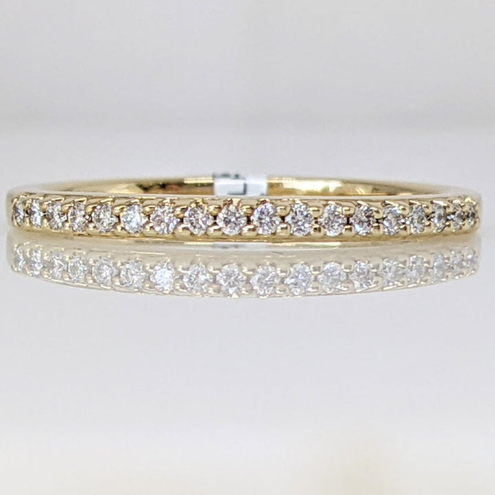 14K .25 CARAT TOTAL WEIGHT SI H-I DIAMOND ROUND (18) ESTATE PRONG BAND 1.7 GRAMS