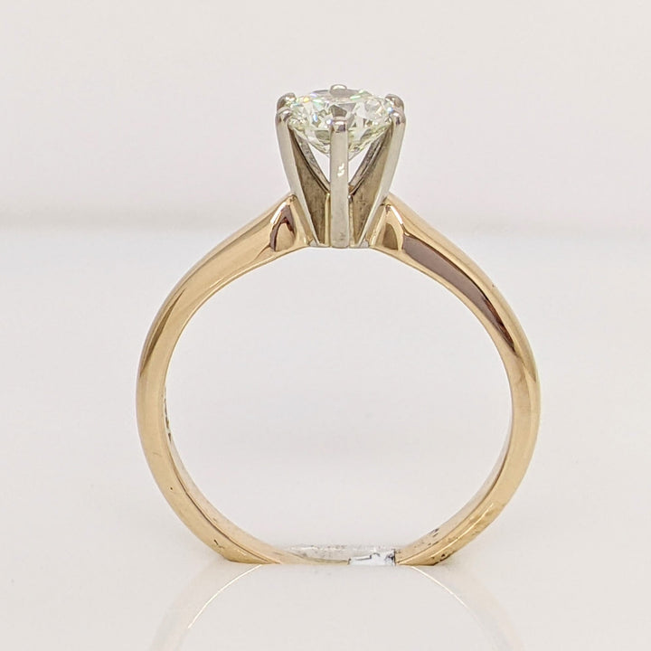 14K .76 CARAT TOTAL VS1 G DIAMOND ROUND ESTATE SOLITAIRE RING 3.1 GRAMS