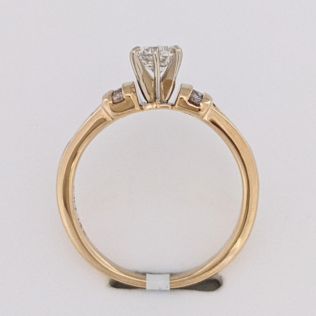 14K .60 CARAT TOTAL WEIGHT SI J DIAMOND ROUND (13) ESTATE RING 3.3 GRAMS