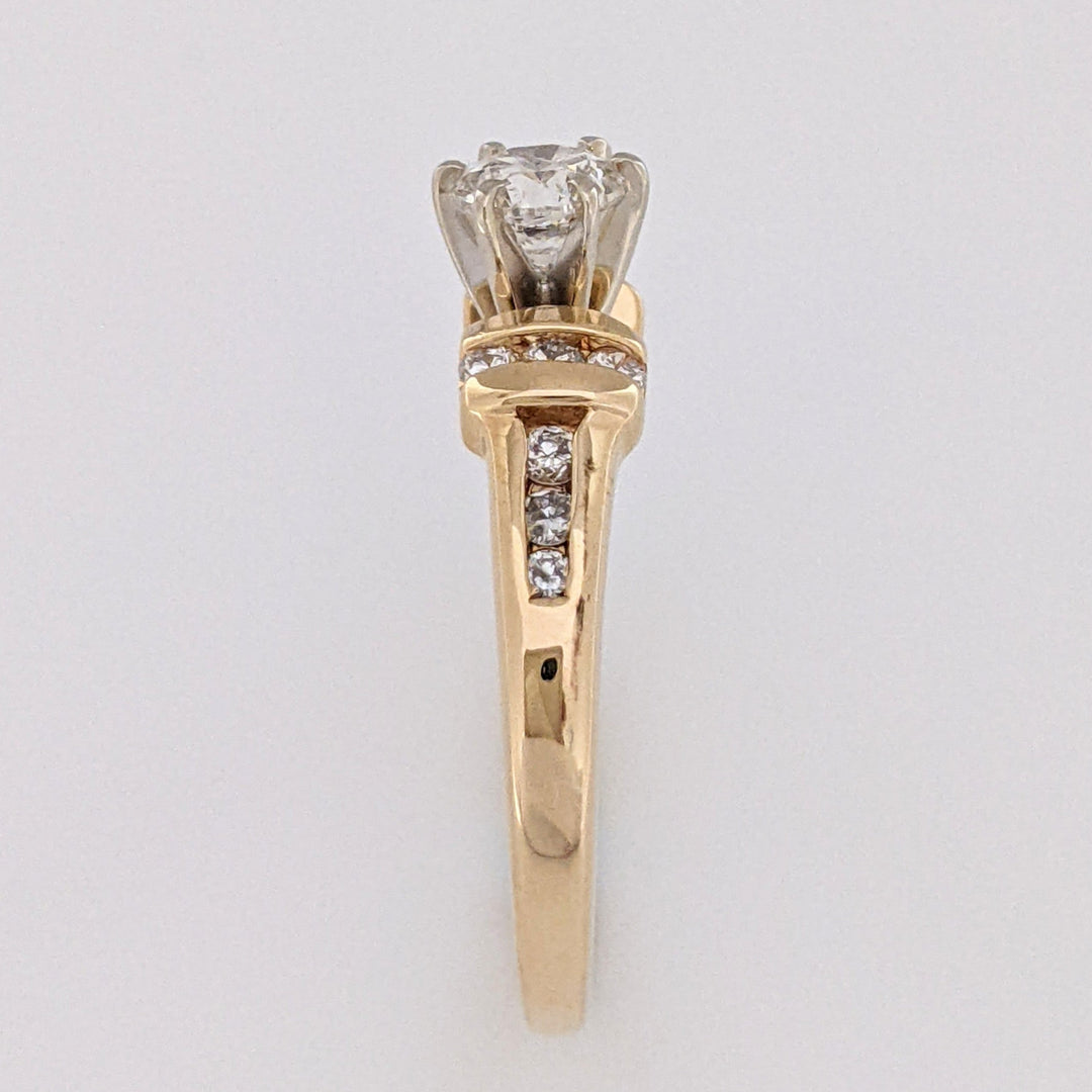 14K .60 CARAT TOTAL WEIGHT SI J DIAMOND ROUND (13) ESTATE RING 3.3 GRAMS