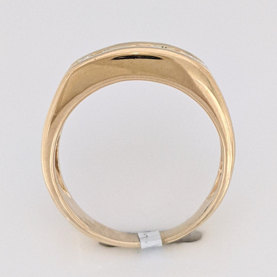 14K .60 CARAT TOTAL WEIGHT VS2 I DIAMOND ROUND (4) ESTATE CHANNEL BAND 6.5 GRAMS