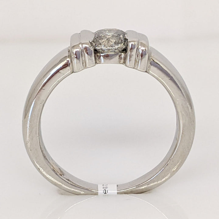 PLATINUM .65 CARAT TOTAL I1 H DIAMOND ROUND TENSION SET ESTATE RING 8.7 GRAMS