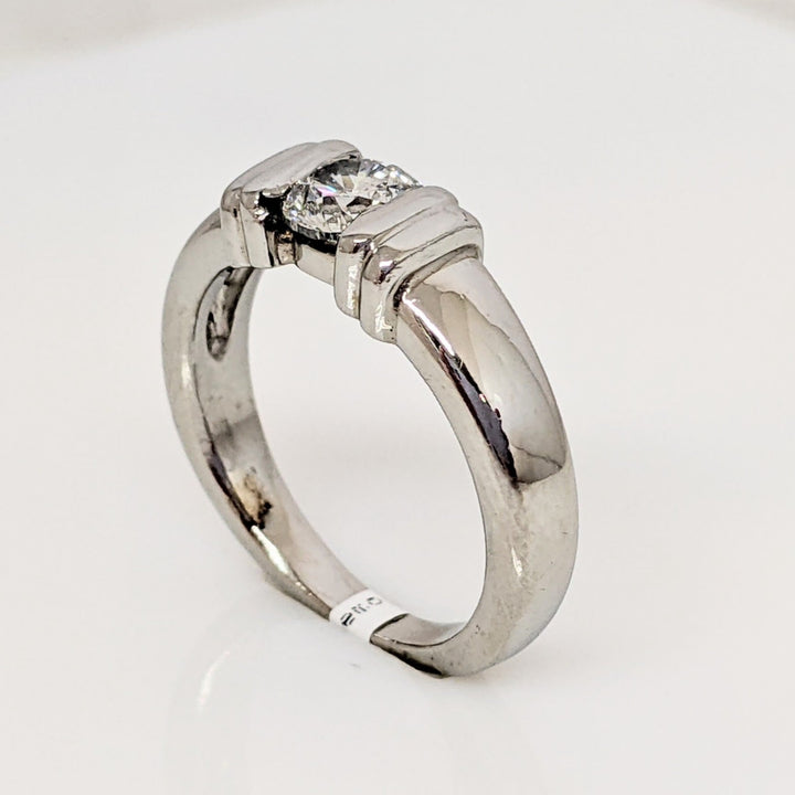 PLATINUM .65 CARAT TOTAL I1 H DIAMOND ROUND TENSION SET ESTATE RING 8.7 GRAMS