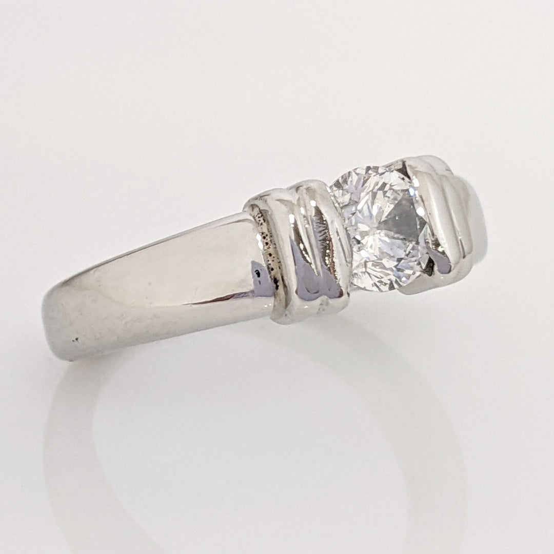 PLATINUM .65 CARAT TOTAL I1 H DIAMOND ROUND TENSION SET ESTATE RING 8.7 GRAMS