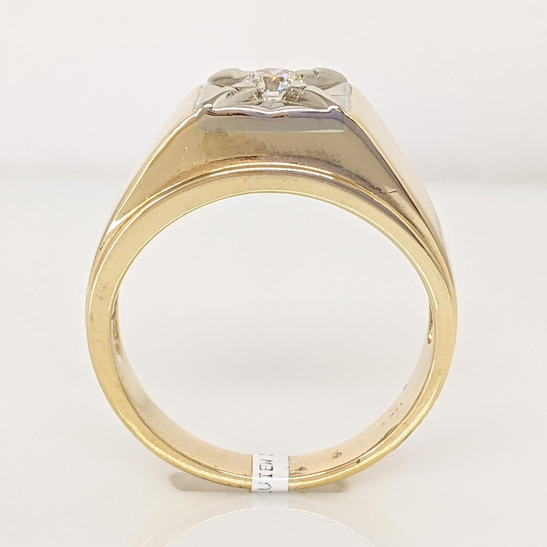 14K .17 CARAT TOTAL DIAMOND ROUND BOX HEAD ESTATE RING 9.4 GRAMS