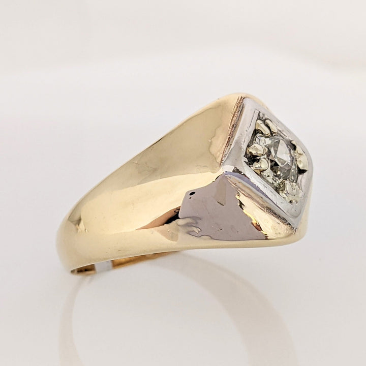 10K .61 CARAT TOTAL I1 P DIAMOND ROUND ESTATE RING 9.4 GRAMS