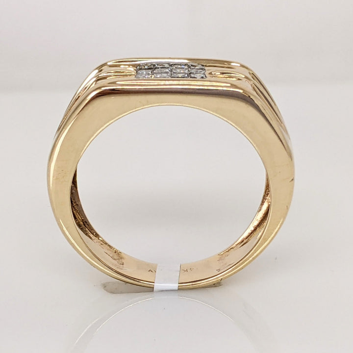 14K .64 CARAT TOTAL WEIGHT I1 G DIAMOND PRINCESS CUT (16) TENSION SET ESTATE BAND 7.0 GRAMS