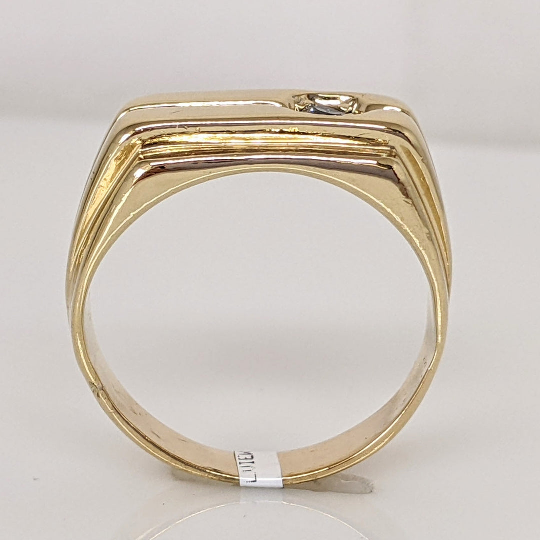 14K .10 CARAT TOTAL I1 G DIAMOND ROUND ESTATE RING 8.3 GRAMS