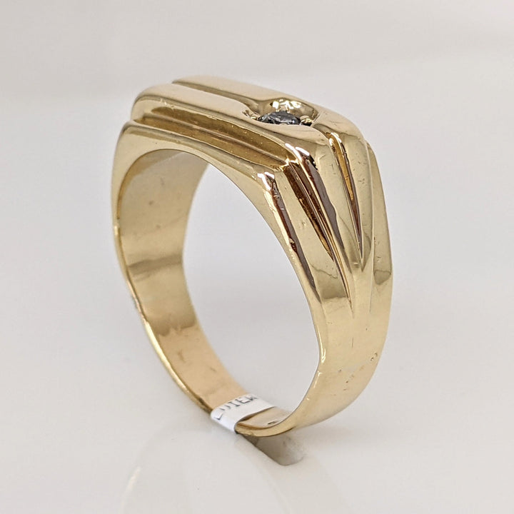 14K .10 CARAT TOTAL I1 G DIAMOND ROUND ESTATE RING 8.3 GRAMS