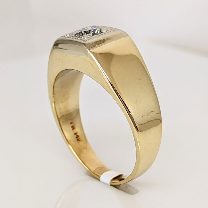 14K .24 CARAT TOTAL I1 G DIAMOND ROUND ESTATE RING 7.2 GRAMS