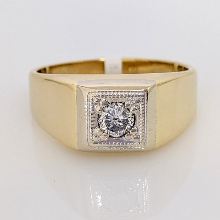 14K .24 CARAT TOTAL I1 G DIAMOND ROUND ESTATE RING 7.2 GRAMS