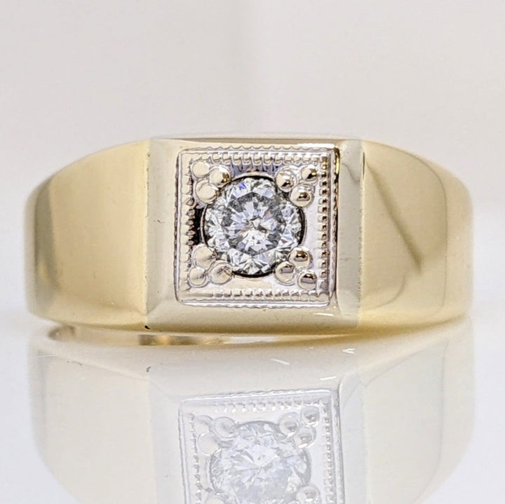 14K .24 CARAT TOTAL I1 G DIAMOND ROUND ESTATE RING 7.2 GRAMS