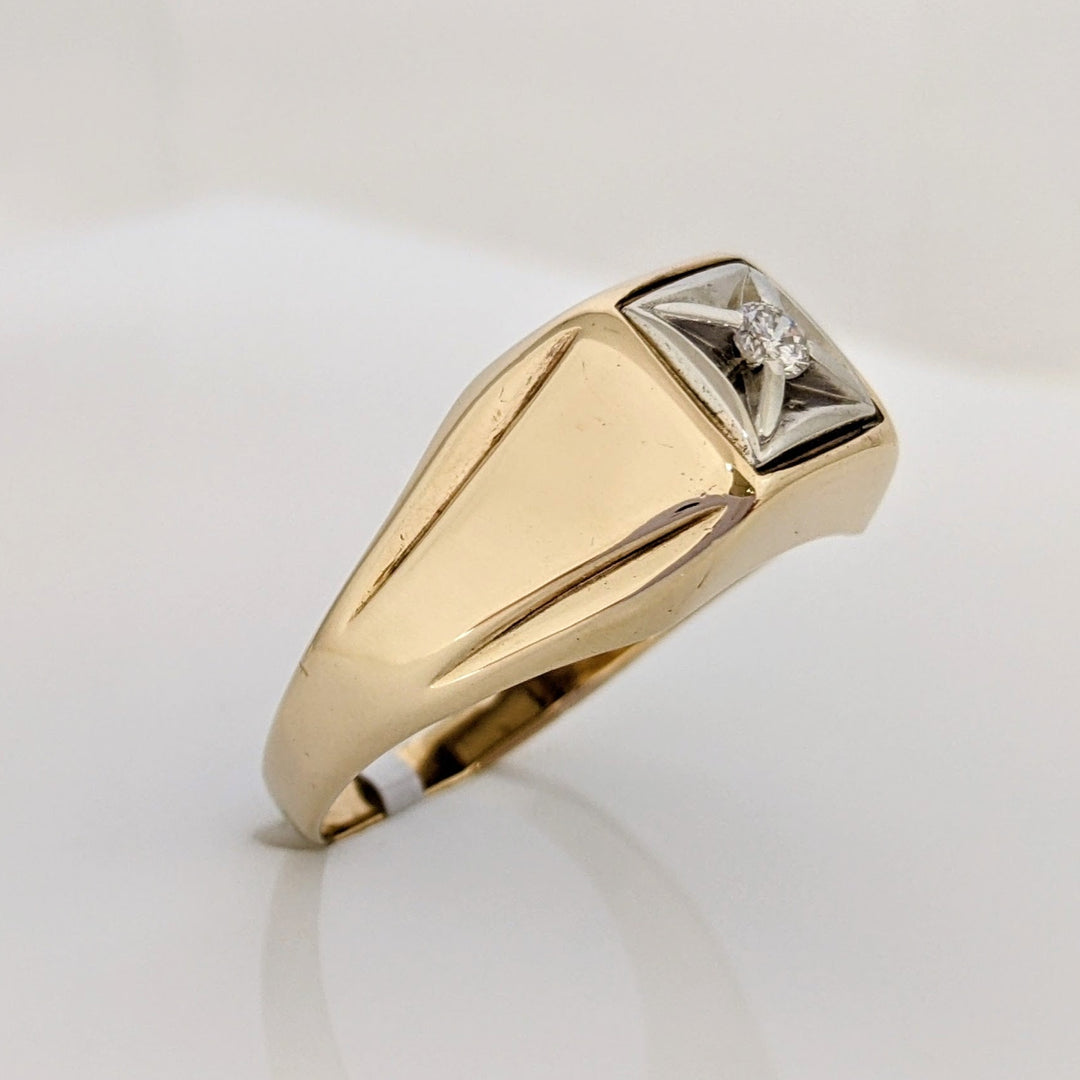 10K .14 CARAT TOTAL DIAMOND ROUND ESTATE RING 5.0 GRAMS
