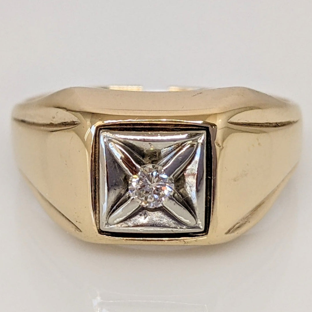 10K .14 CARAT TOTAL DIAMOND ROUND ESTATE RING 5.0 GRAMS