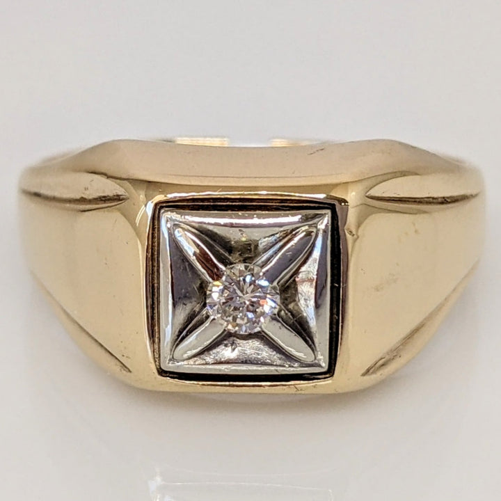 10K .14 CARAT TOTAL DIAMOND ROUND ESTATE RING 5.0 GRAMS