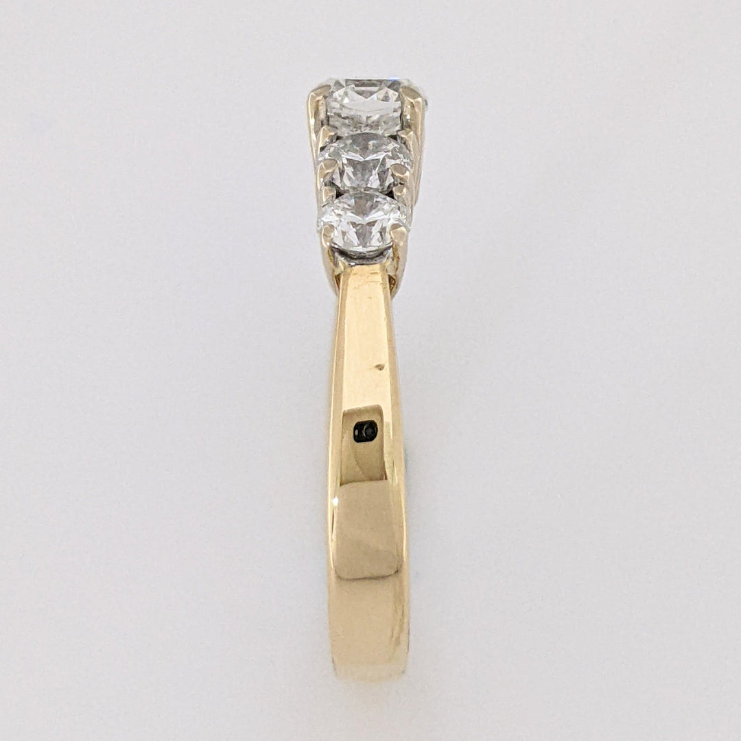 18K 1.95 CARAT TOTAL WEIGHT VVS2 F DIAMOND ROUND (5) ESTATE RING 4.9 GRAMS