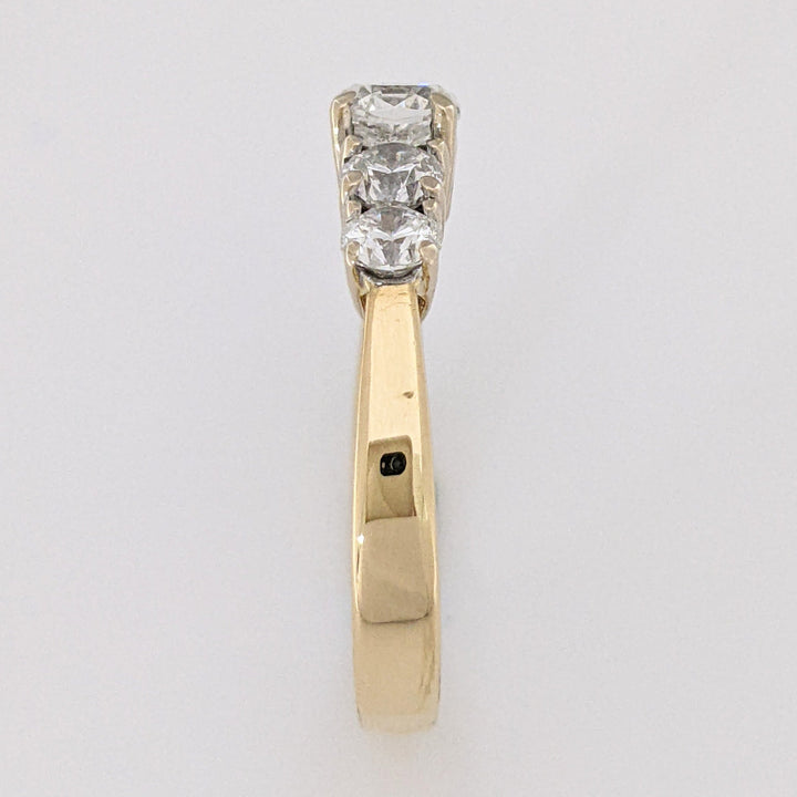 18K 1.95 CARAT TOTAL WEIGHT VVS2 F DIAMOND ROUND (5) ESTATE RING 4.9 GRAMS