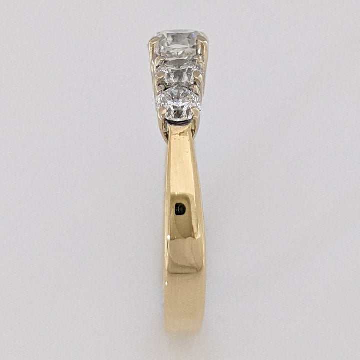 18K 1.95 CARAT TOTAL WEIGHT VVS2 F DIAMOND ROUND (5) ESTATE RING 4.9 GRAMS