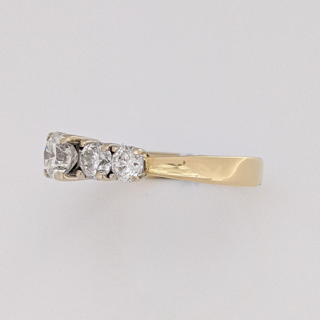 18K 1.95 CARAT TOTAL WEIGHT VVS2 F DIAMOND ROUND (5) ESTATE RING 4.9 GRAMS