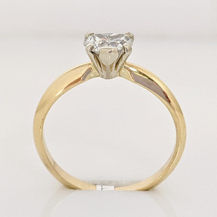 14K .62 CARAT TOTAL I1 I DIAMOND HEART SOLITAIRE ESTATE RING 2.0 GRAMS