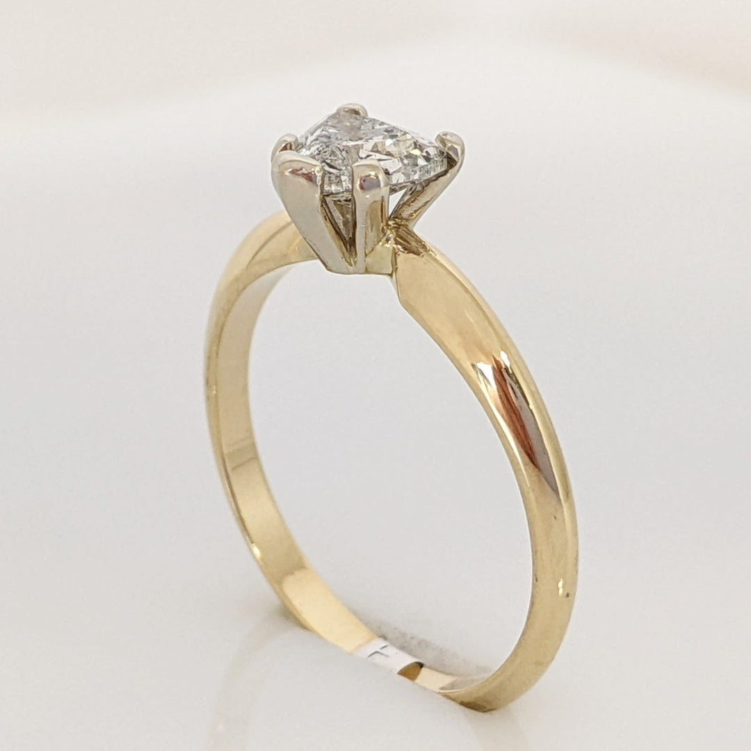 14K .62 CARAT TOTAL I1 I DIAMOND HEART SOLITAIRE ESTATE RING 2.0 GRAMS