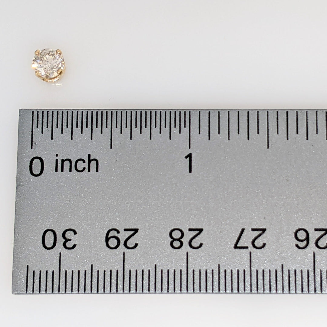 14K .96 CARAT TOTAL WEIGHT I1 K DIAMOND ROUND (2) ESTATE STUD EARRINGS 1.0 GRAMS
