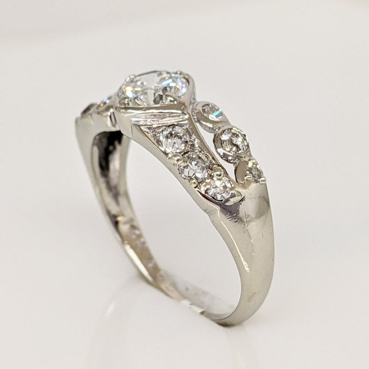 14K WHITE .74 CARAT TOTAL WEIGHT I1 H DIAMOND ROUND (13) ESTATE RING 2.2 GRAMS