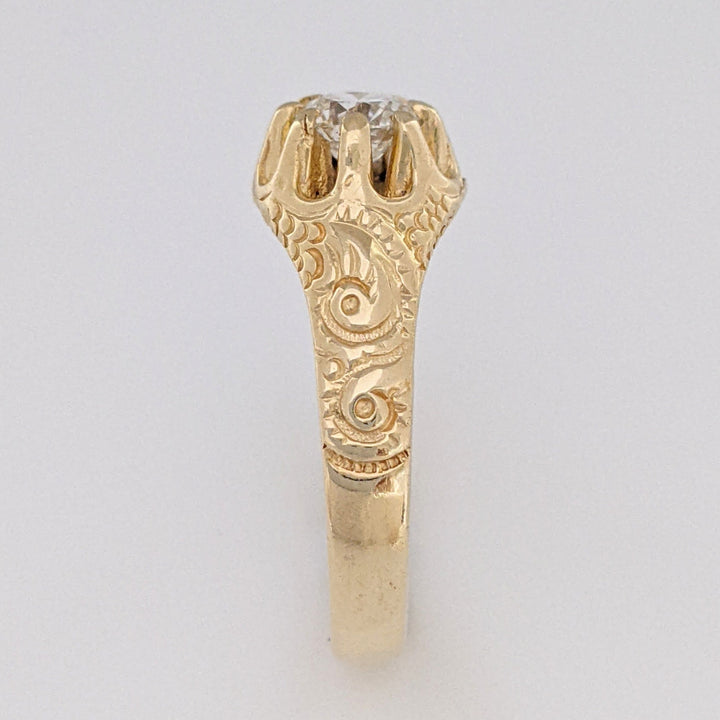 14K .40 CARAT TOTAL SI2 H DIAMOND ROUND BELCHER ESTATE RING 3.9 GRAMS