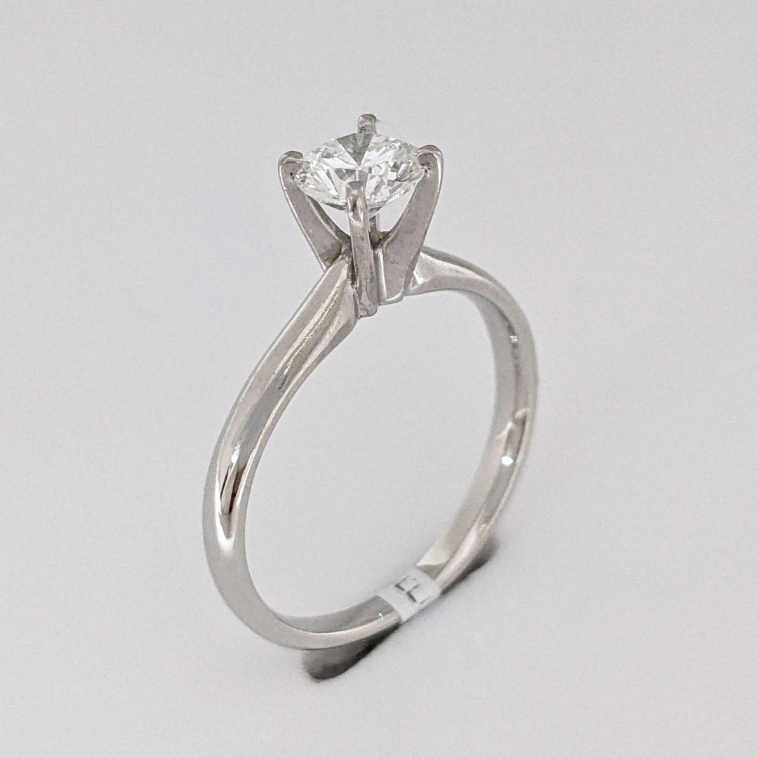 PLATINUM  .55 CARAT TOTAL VS2 G DIAMOND ROUND ESTATE SOLITAIRE RING 3.3 GRAMS