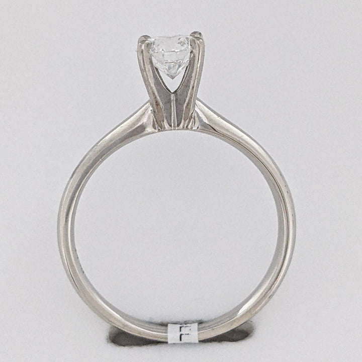 PLATINUM  .55 CARAT TOTAL VS2 G DIAMOND ROUND ESTATE SOLITAIRE RING 3.3 GRAMS