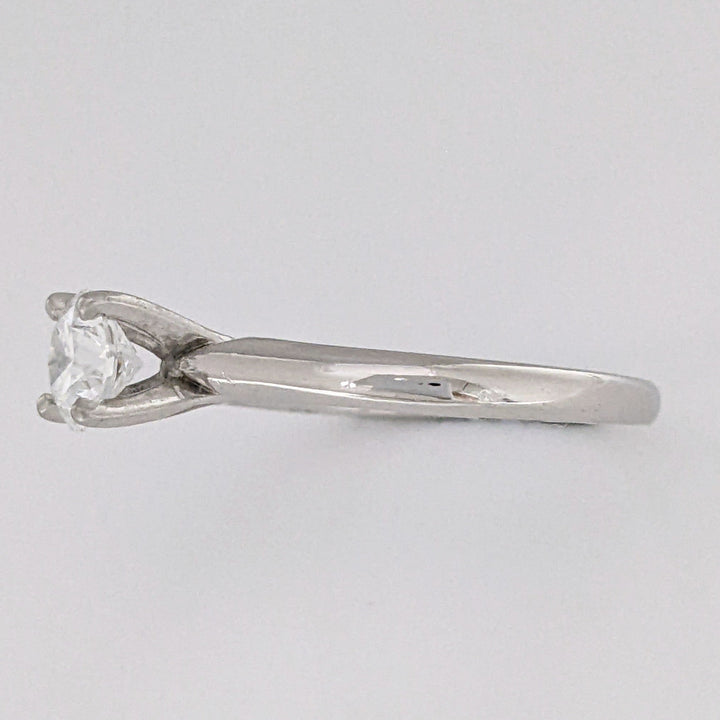 PLATINUM  .55 CARAT TOTAL VS2 G DIAMOND ROUND ESTATE SOLITAIRE RING 3.3 GRAMS
