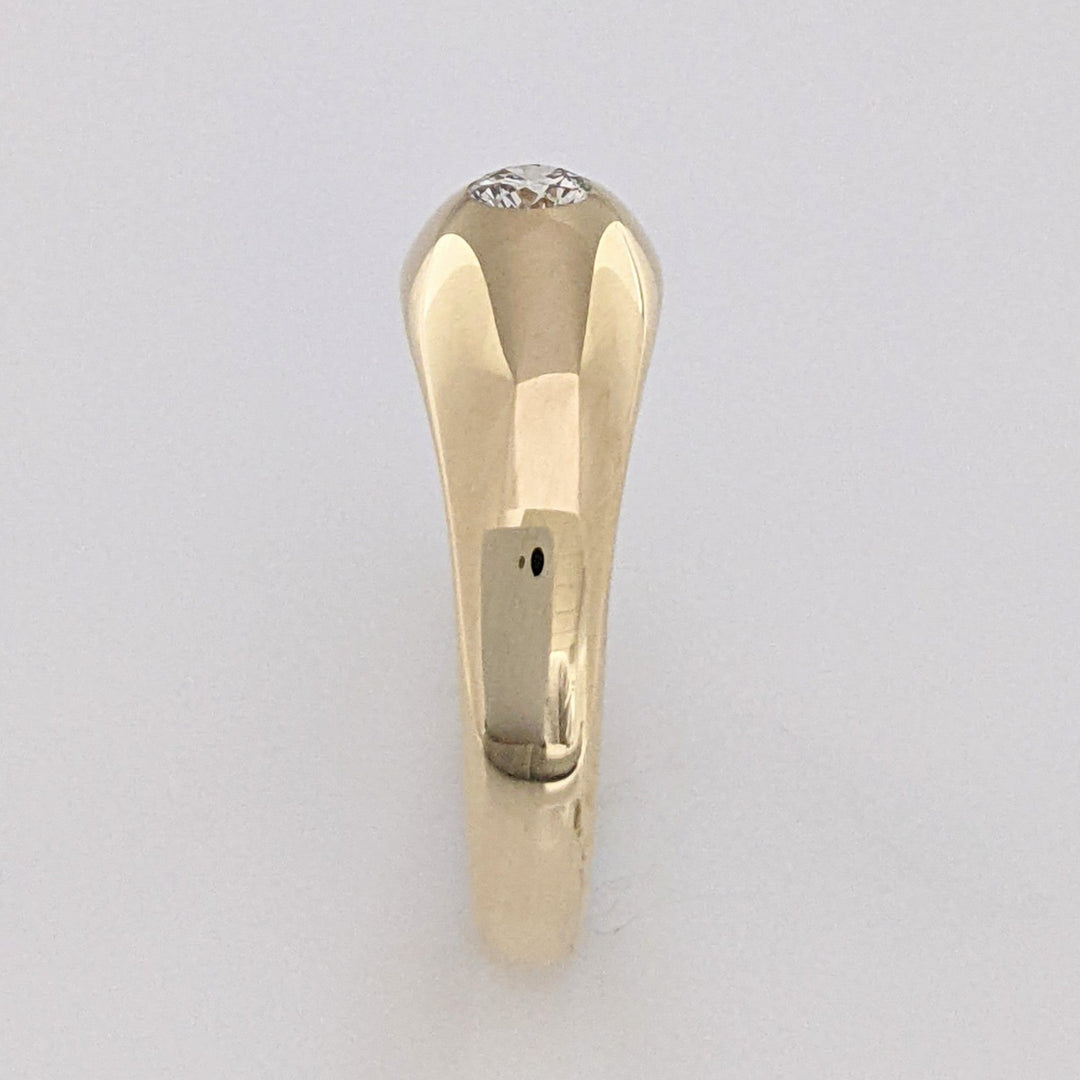 14K .10 CARAT TOTAL SI1 J DIAMOND ROUND BEZEL ESTATE RING 2.2 GRAMS