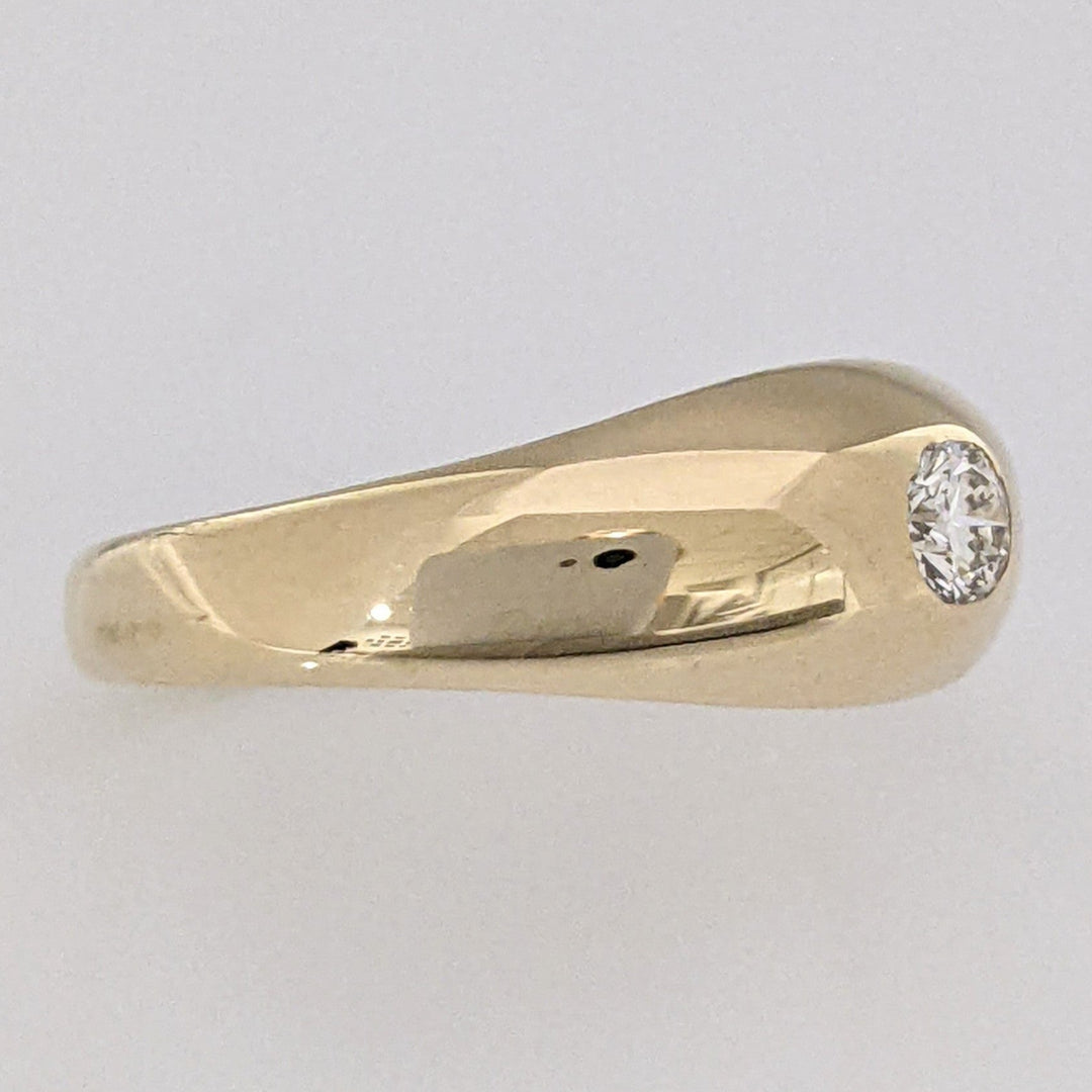 14K .10 CARAT TOTAL SI1 J DIAMOND ROUND BEZEL ESTATE RING 2.2 GRAMS