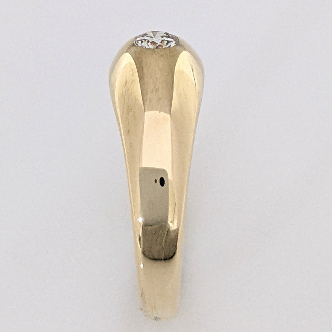 14K .10 CARAT TOTAL SI1 J DIAMOND ROUND BEZEL ESTATE RING 2.2 GRAMS