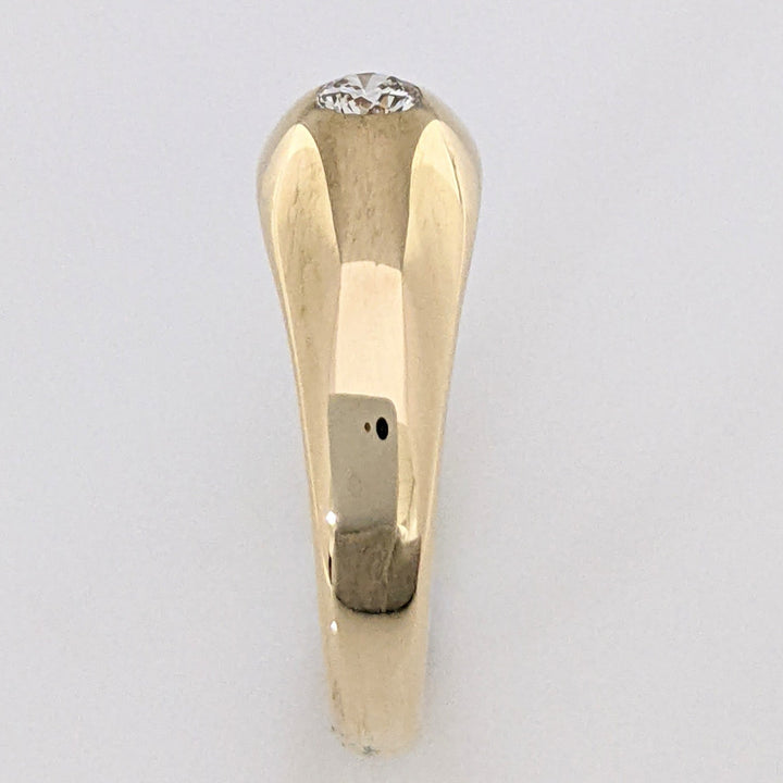 14K .10 CARAT TOTAL SI1 J DIAMOND ROUND BEZEL ESTATE RING 2.2 GRAMS
