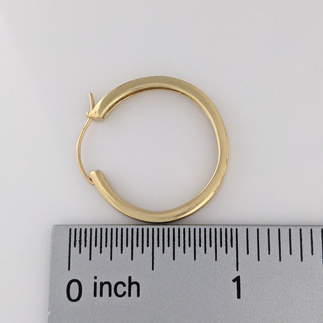 10K .50 CARAT TOTAL WEIGHT DIAMOND ROUND (24) ESTATE HOOP EARRINGS 5.0 GRAMS
