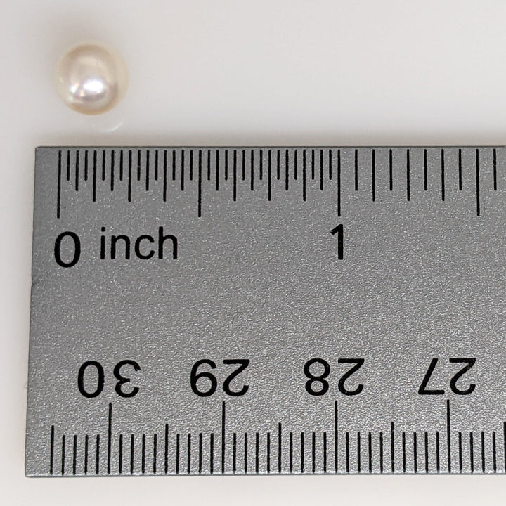 14K PEARL ROUND 6.5MM ESTATE STUD EARRINGS 1.3 GRAMS