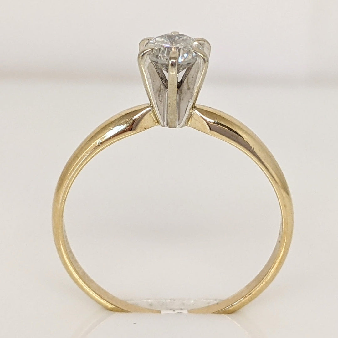 14K .41 CARAT TOTAL I1 G DIAMOND ROUND 6-PRONG SOLITARE ESTATE RING 2.1 GRAMS