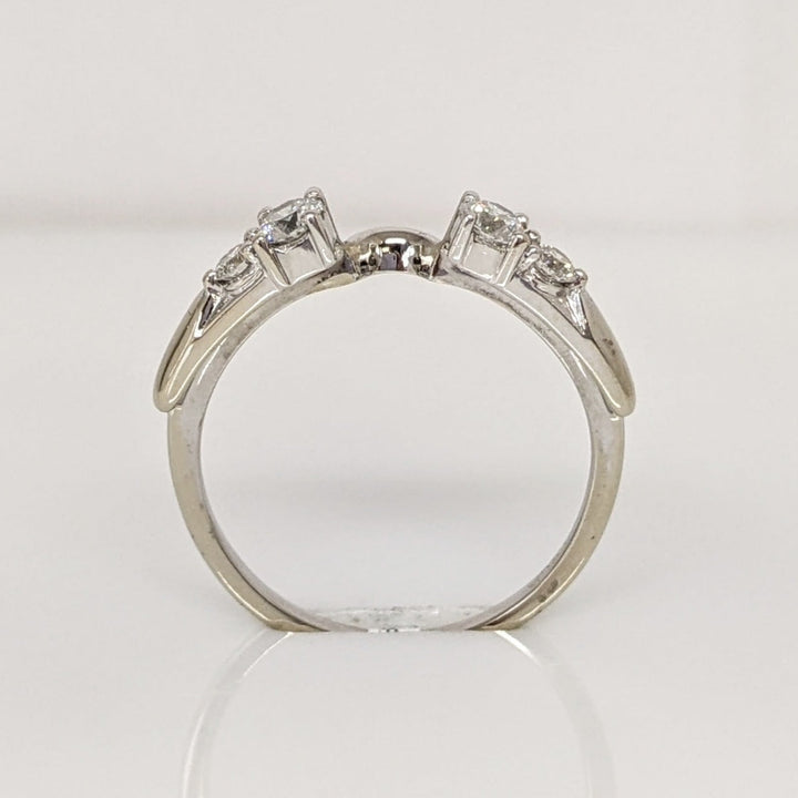 14K WHITE .30 CARAT TOTAL WEIGHT SI1 G DIAMOND ROUND (4) ESTATE WRAP 2.0 GRAMS