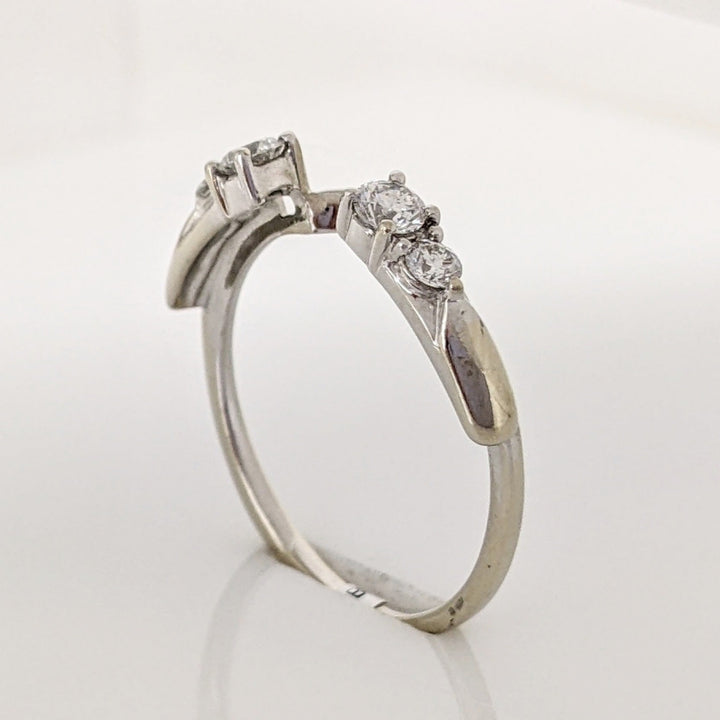 14K WHITE .30 CARAT TOTAL WEIGHT SI1 G DIAMOND ROUND (4) ESTATE WRAP 2.0 GRAMS