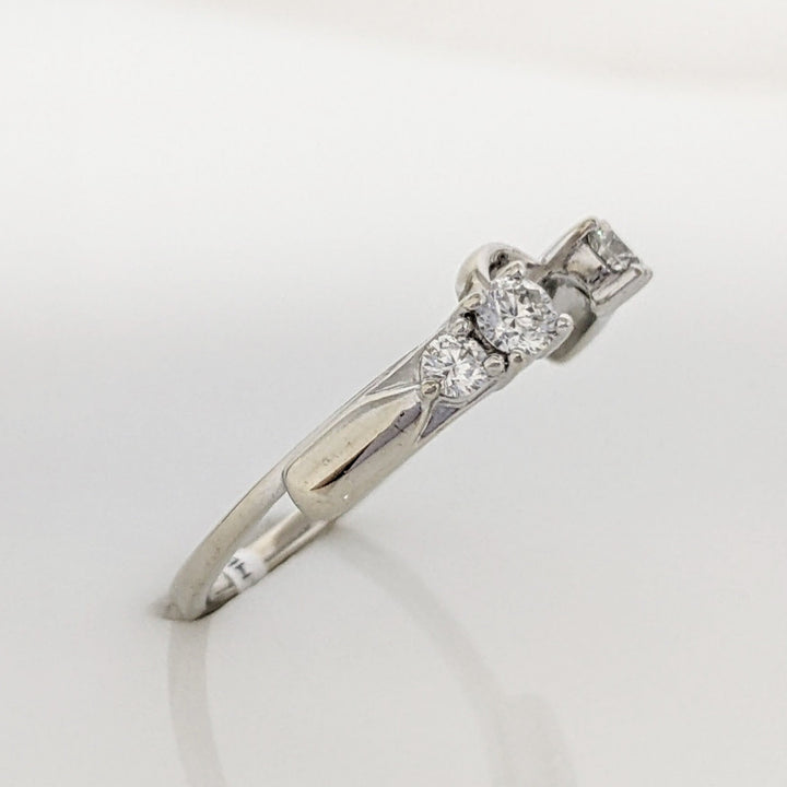 14K WHITE .30 CARAT TOTAL WEIGHT SI1 G DIAMOND ROUND (4) ESTATE WRAP 2.0 GRAMS